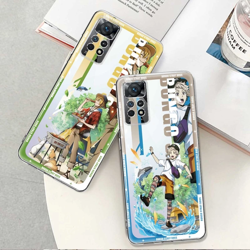 

Матовый мультяшный чехол с изображением Бунго бродячих собак для Xiaomi Redmi Note 7 8 9 10 11 12 4G Φ Pro 9S 10Pro 10S NOTE11 11T 8T