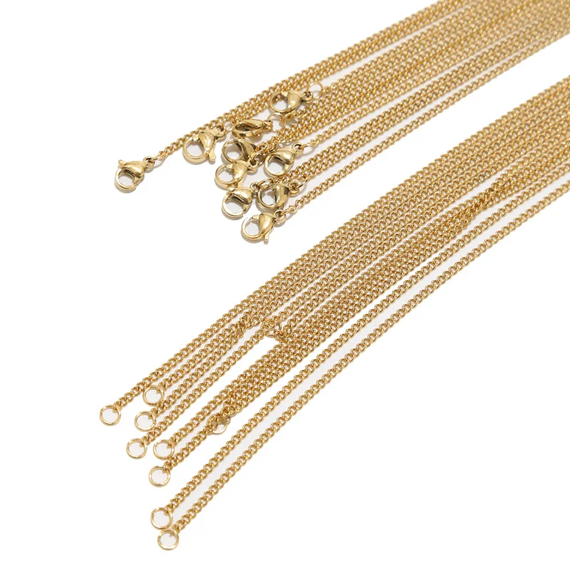 Цепочка-удлинитель из нержавеющей стали ширина 2 мм длина 45 см 500 шт./лот |