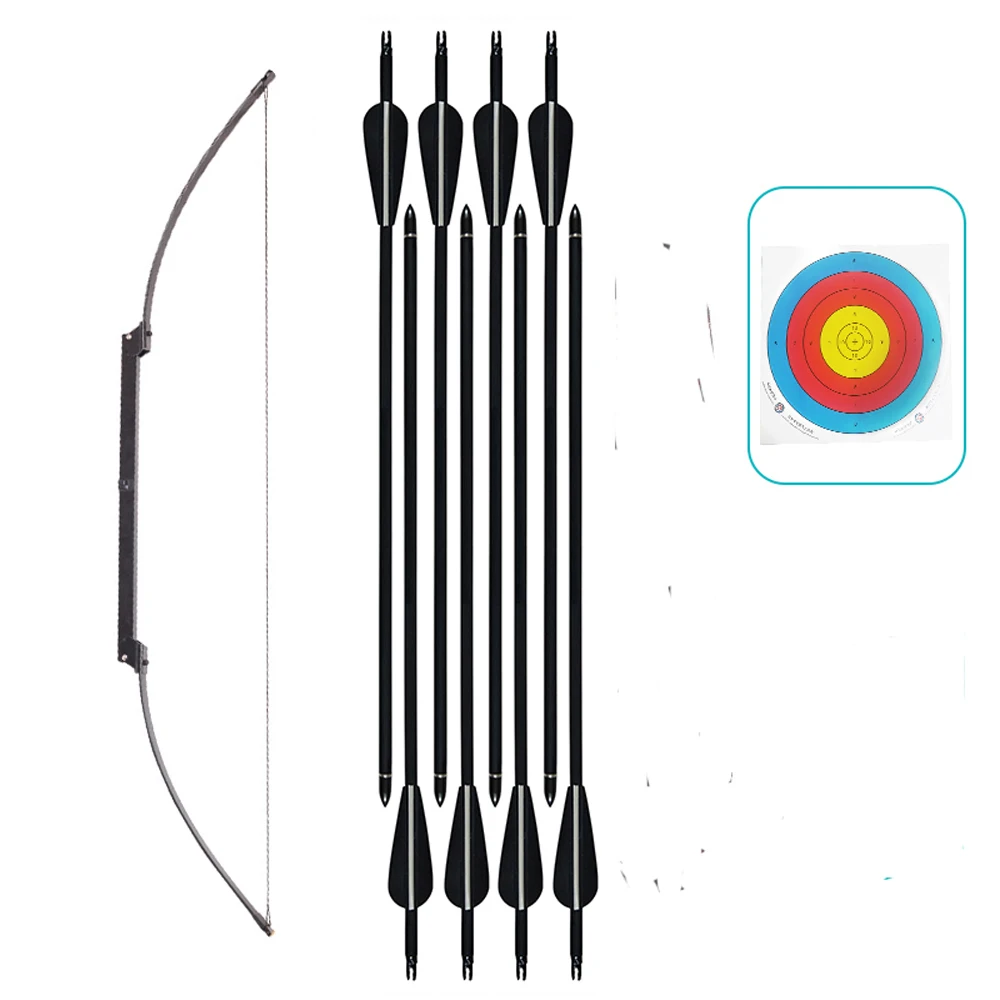 

30-35-40 Lbs Folding Bow Arrow Suit Outdoor Indoor Training Portable Hunting Shooting Bows Sports Competitive Archery Equipment