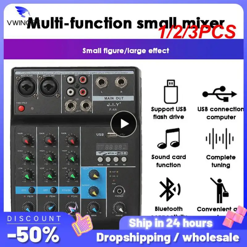 

1/2/3PCS Professional Mixer 4 Channels Sound Mixing Console for Karaoke