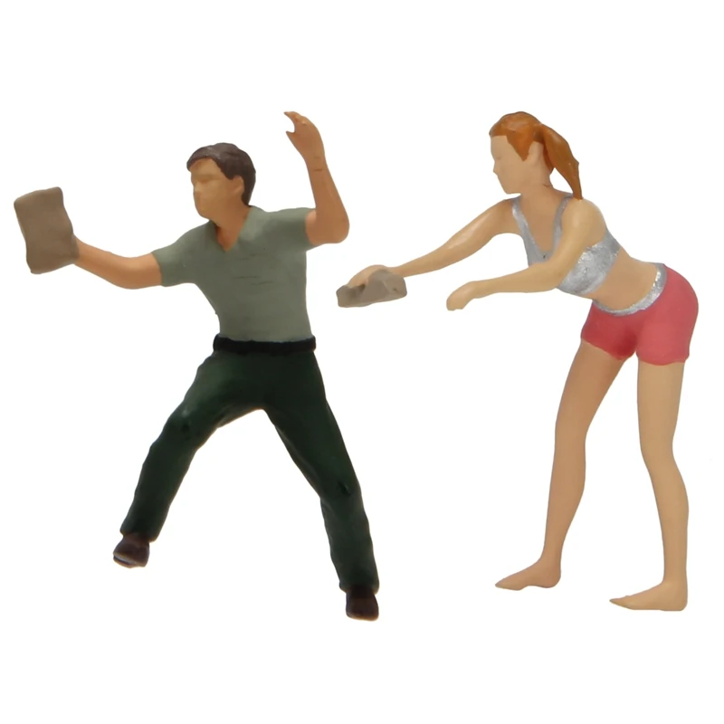 

1:64 Car Yard Character Scene Washing And Brushing Car Model Car Washing Girl Bbrushing Car Worker Miniature Model