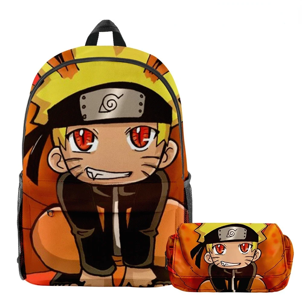 

Bandai Printed Naruto School Bag Set Backpack And Double Pencil Bag Two-Piece Backpack Children's Backpack Boys and Girls