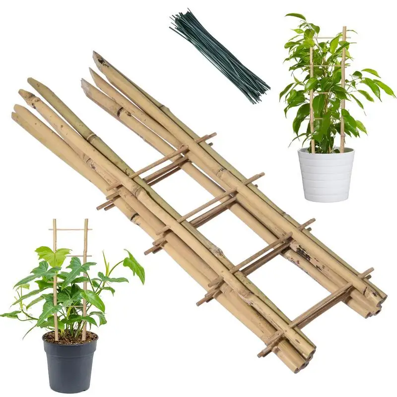 

6 Pack Trellis Climbing Support Indoor Potted Bamboo Stake U Flower Hoop Vine Outdoor Arch Garden House Mini Stand