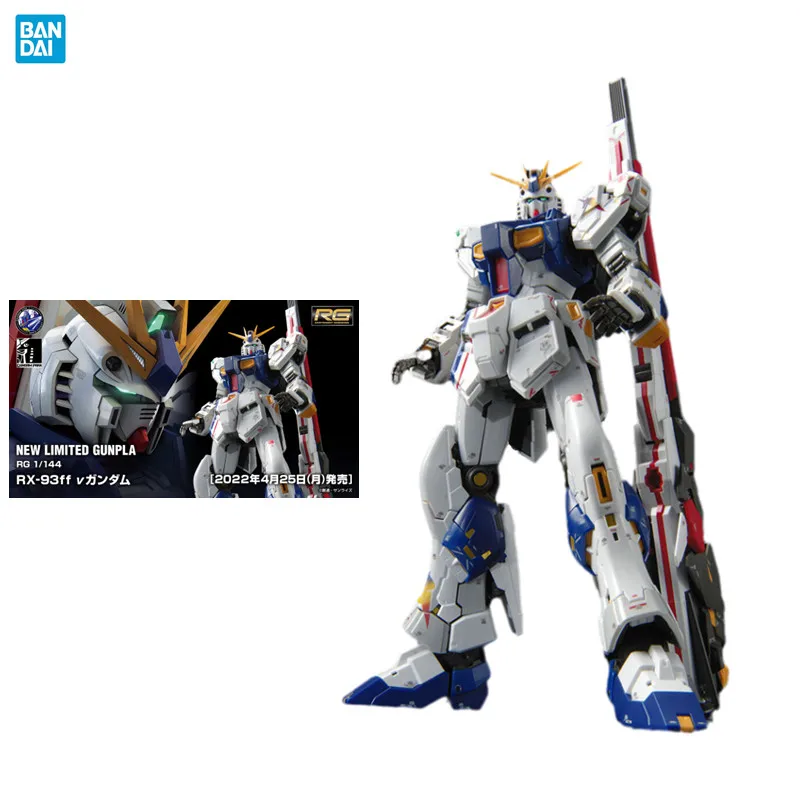 

Bandai Gundam Model Kit Anime Figure RG1/144 RX-93ff V GUNDAM SIDE-F Model Anime Action Figure Toys for Children