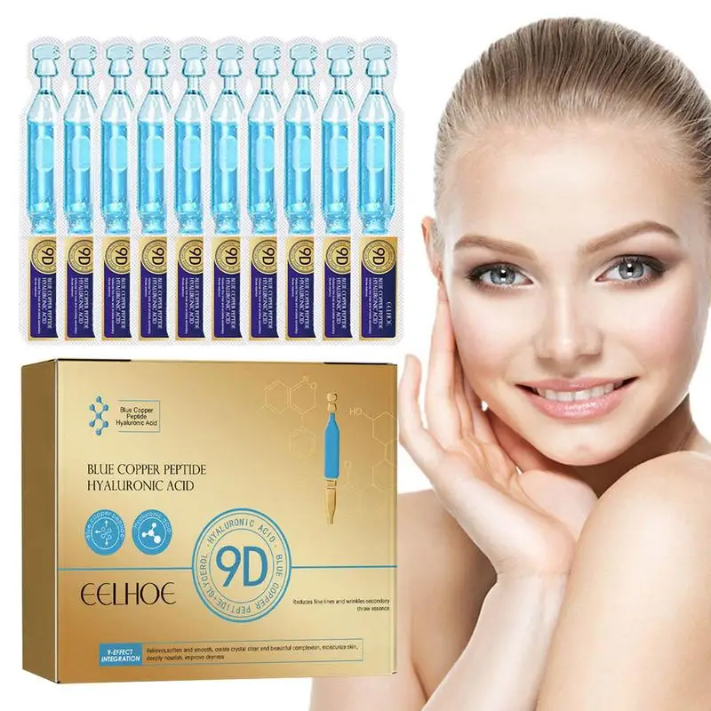 

Hyaluronic Acid Vitamins Face Serum Set 10pcs Anti Wrinkle Anti-Aging Collagen Liquid Essence Kit Moisturing Gold Beauty