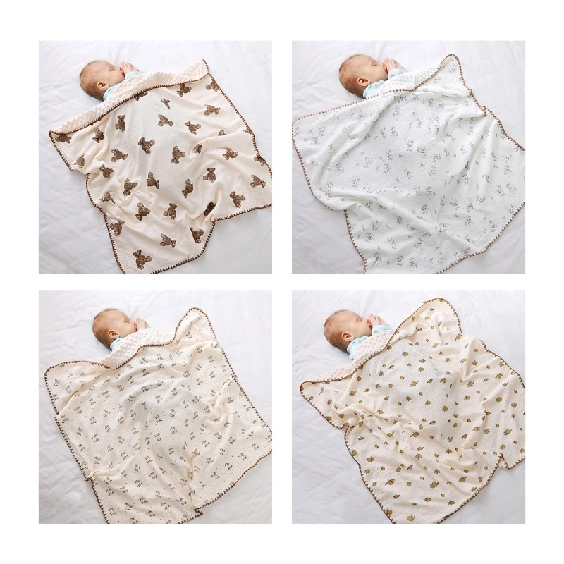 

Infant Swaddle Wraps Baby Soothe Blanket Cotton Four Season Blanket Travel Gear