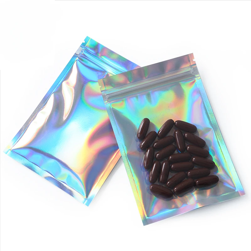 

Thickened Laser Transparent Self Sealing Bag Tea Food Trial High Quality Materials Packaging Bags Earring Necklace Storage Bag