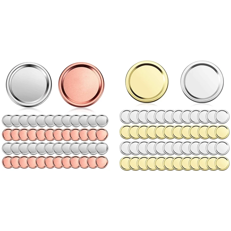 

50 Pieces 70mm Mason Jar Split-Type Lids, Leak-Proof and Secure Canning Jar Caps for Mason Jar