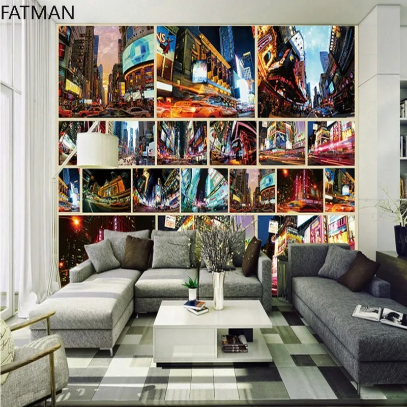 

Фотообои FATMAN 3d на заказ, обои с изображением Нью-Йорка, улицы, вида телевизора, гостиной, настенная ткань для ресторана, торгового центра, кор...