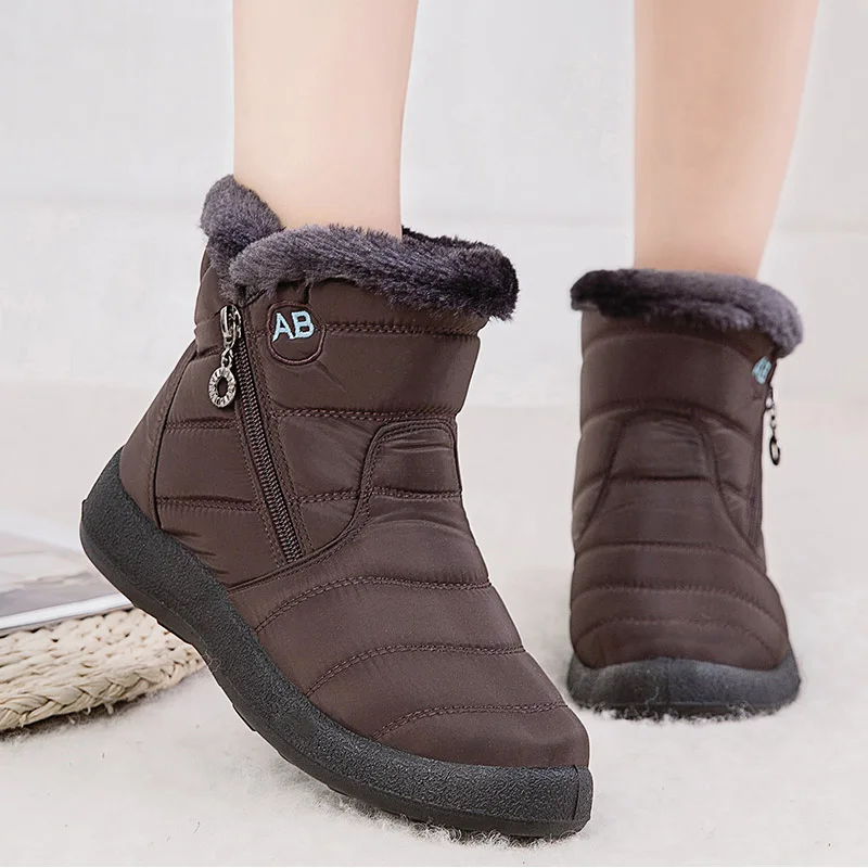 

Winter Women Boots Thick Bottom Ankle Boots Women Waterproof Boots Fashion Women Shoes Solid Color Ladies Shoes Female Sneakers