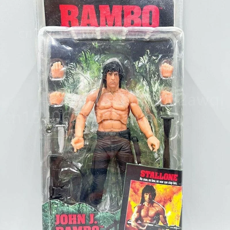 Фото Фигурка NECA First Blood John J Rambon Drake Ultimate Edition, ПВХ фигурка, коллекция, модель игрушки, 17 см, подарок на день рождения, Рождество №3