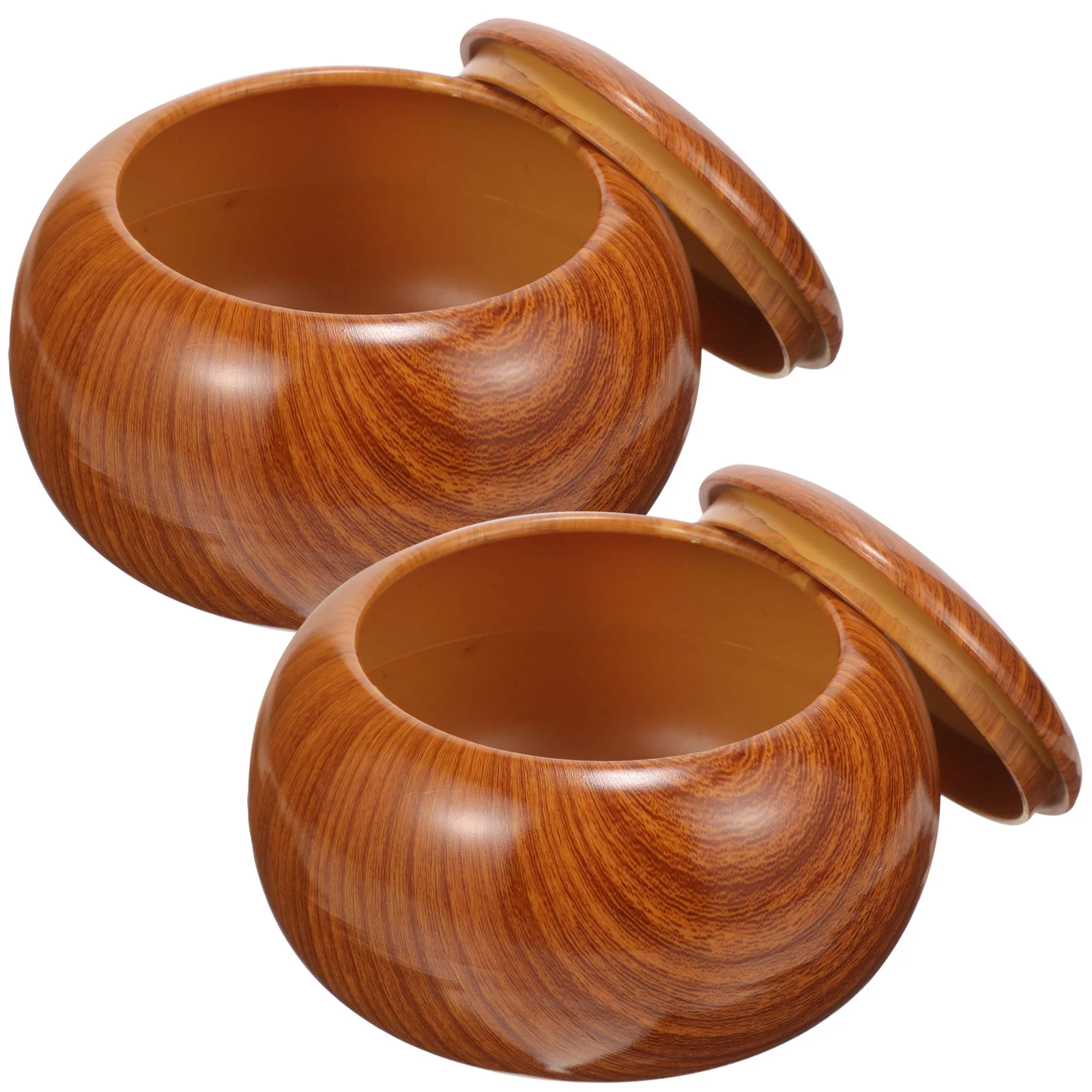 

2pcs Chess Pieces Can Plastic Go Chess Container Go Game Pieces Bowl For Storage