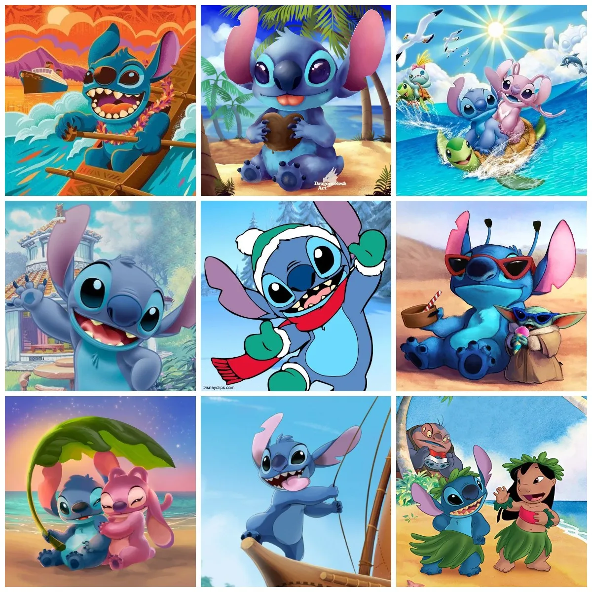 

Disney мультфильм стичи Ститч стены Искусство Холст живопись плакаты и принты стены картины для гостиной Декор