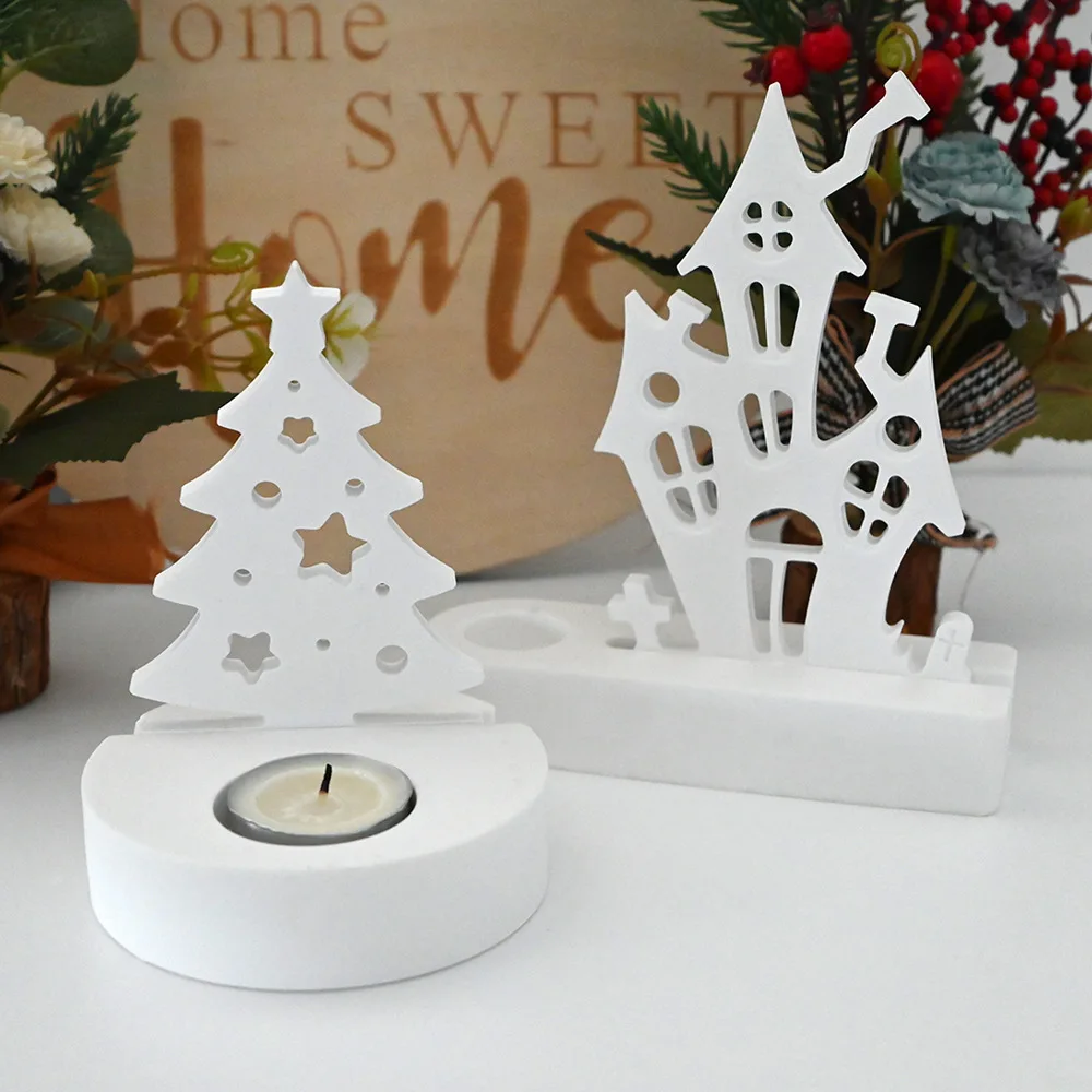 Рождественский Подсвечник сделай сам силиконовая форма цифровое украшение в