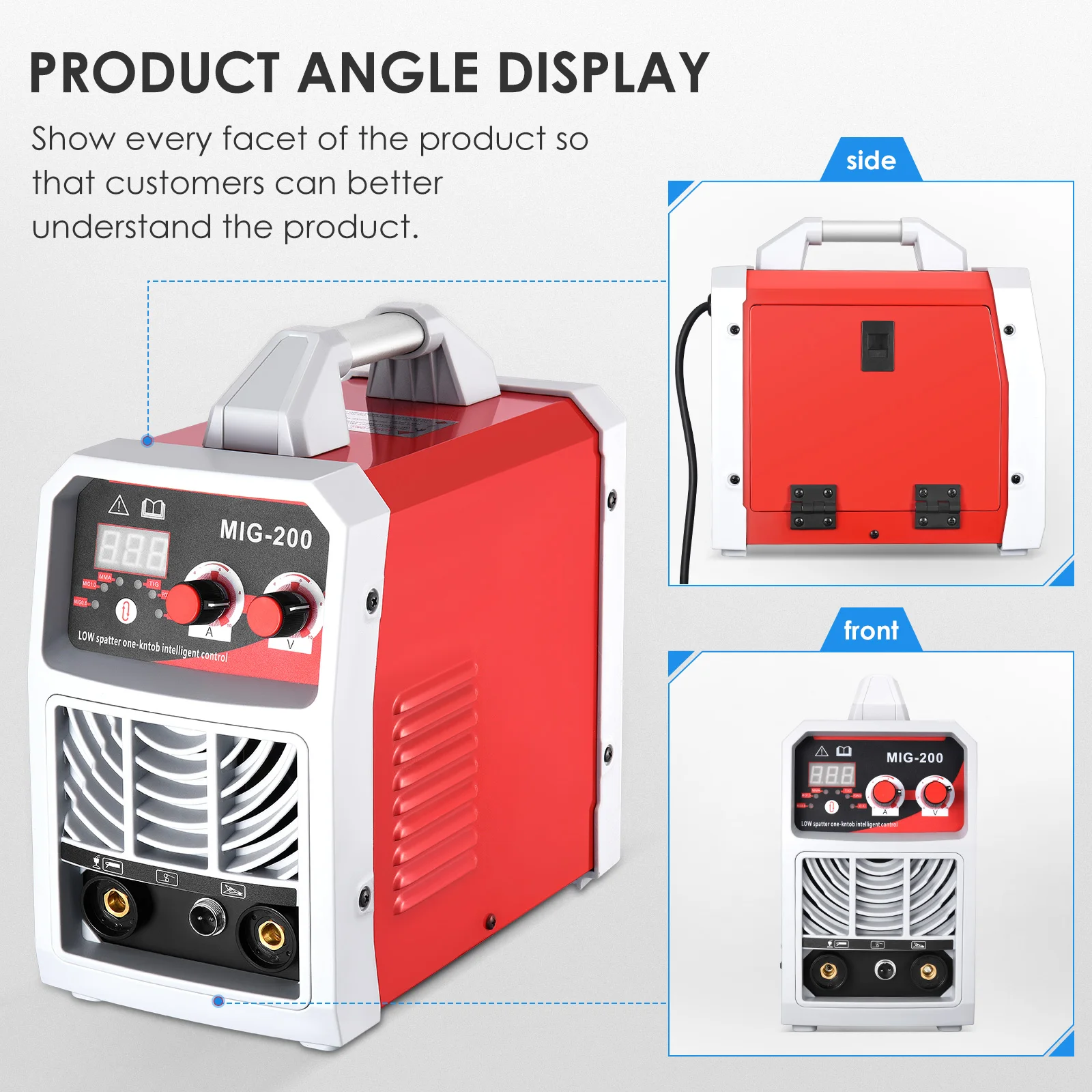 Сварочный аппарат ARC/MIG/TIG цифровой сварочный 3 в 1 пистолет заземляющий зажим