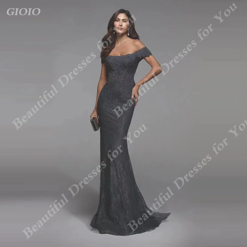 

GIOIO Formal Wear, Long Sexy Dress, Lace, Off TheShoulder, Fit N Flare, Closed V Back, Train,Forma Lace，Customized Size