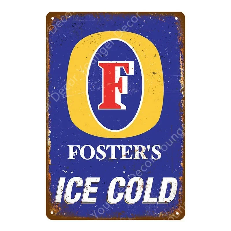 Винтажные Ice Cold Foster's Coors Beer металлические вывески настенная табличка домашний