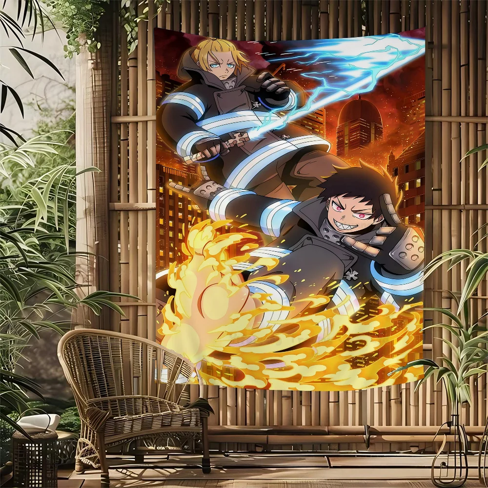 Аниме таблица пожарных сил гобелен украшение дома хиппи богемное гадание