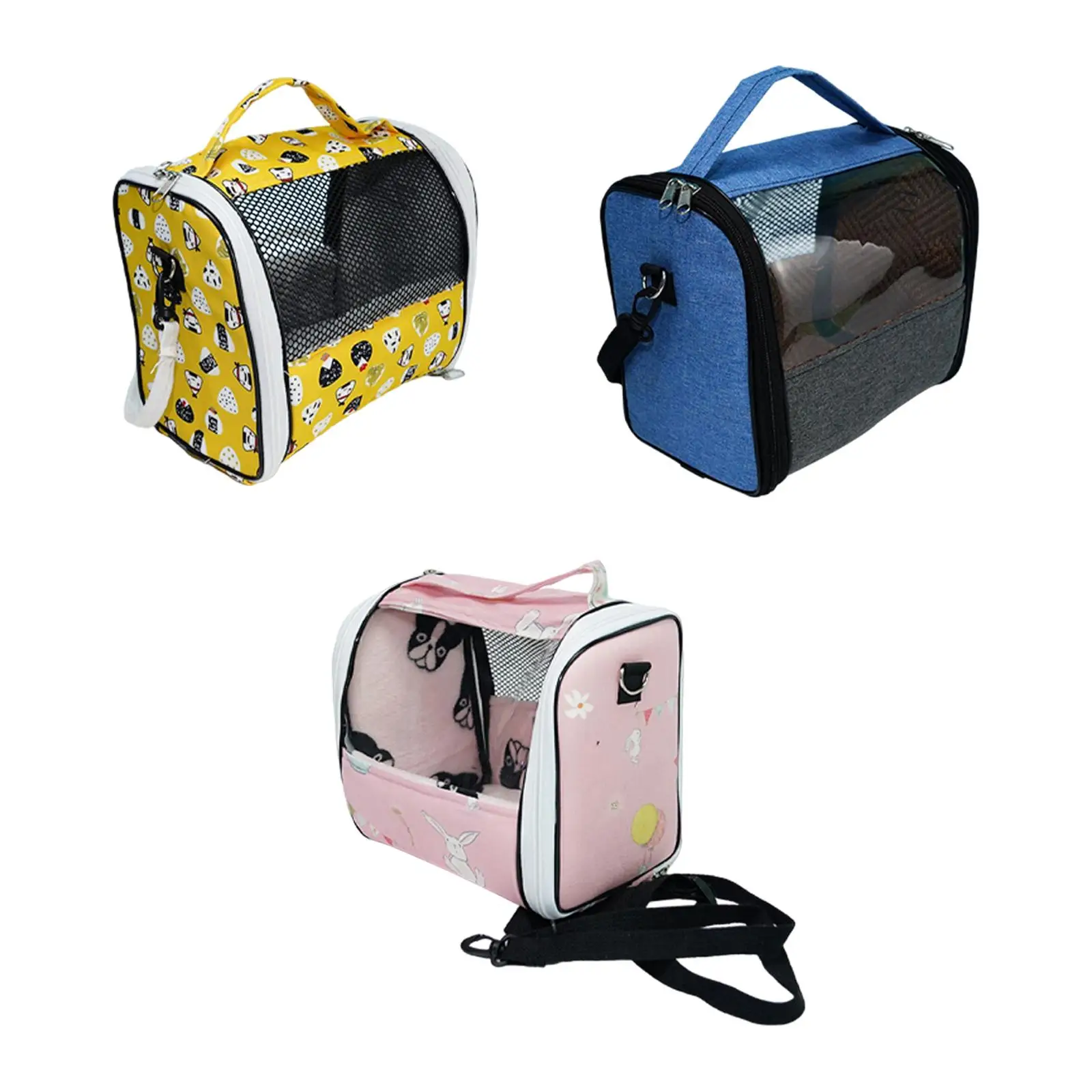 

Durable Hamster Carrier Guinea Pig Travel Transport Bag Pouch Breathable Tote Zipper Carrying for Squirrel Rat Puppy Chinchilla