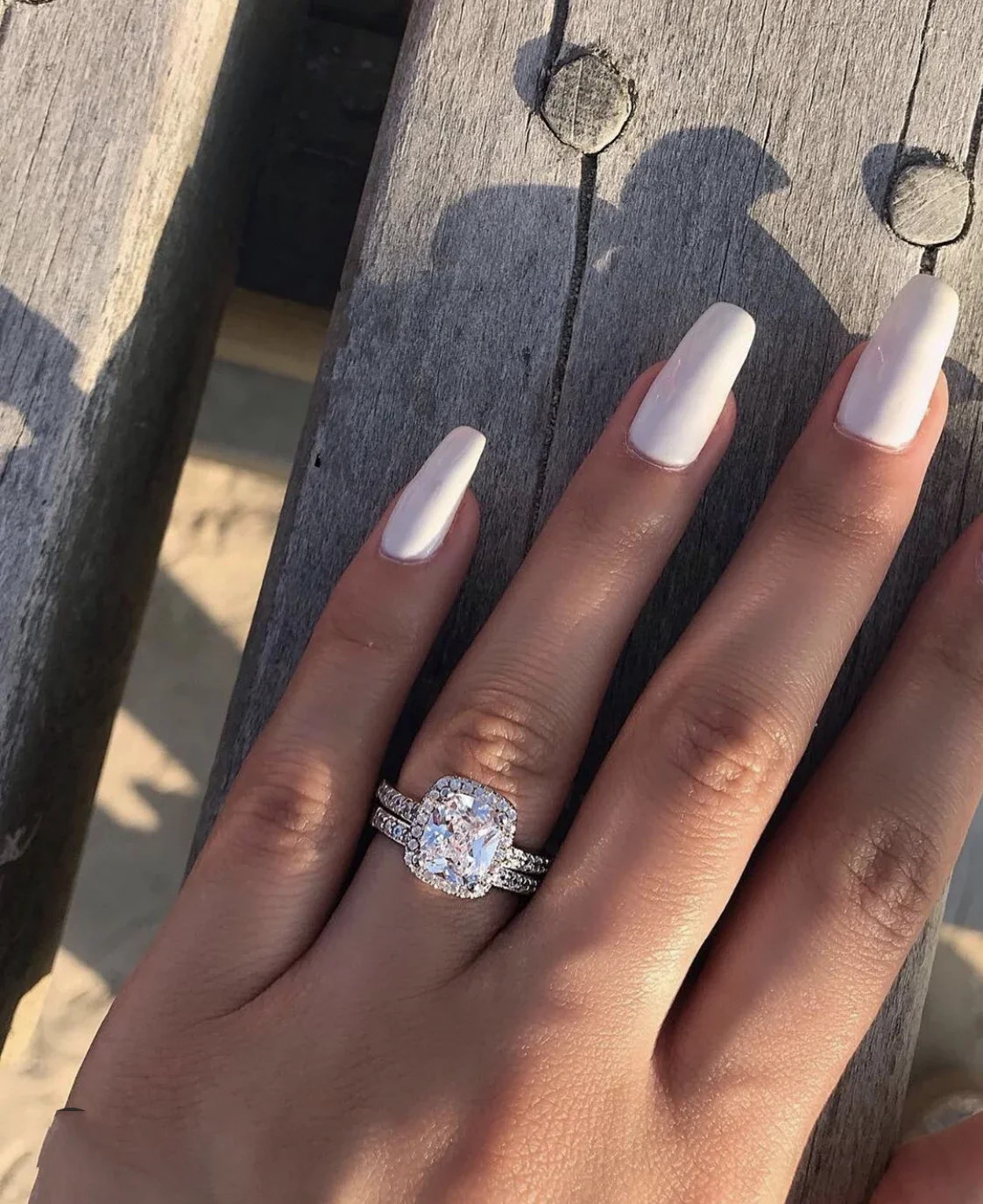 Фото Classics Real 100% 925 Sterling Silver Rings Inlay 3 Carat Cushion cut Simulated Diamond Wedding Rings For Women Wholesale №1