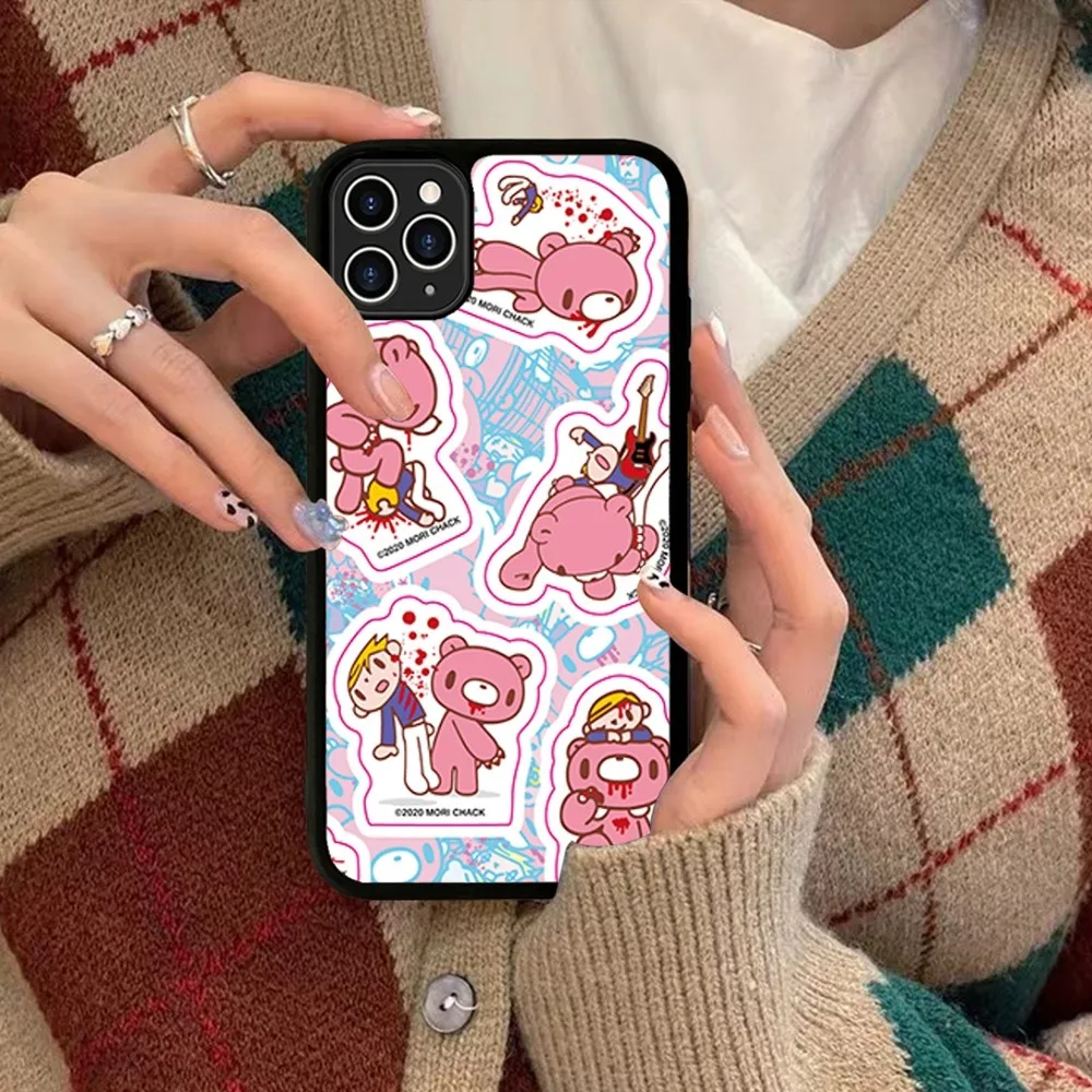 Чехол для телефона с мультяшным громким медведем силиконовый ПК + ТПУ iPhone 11 12 13 14 15