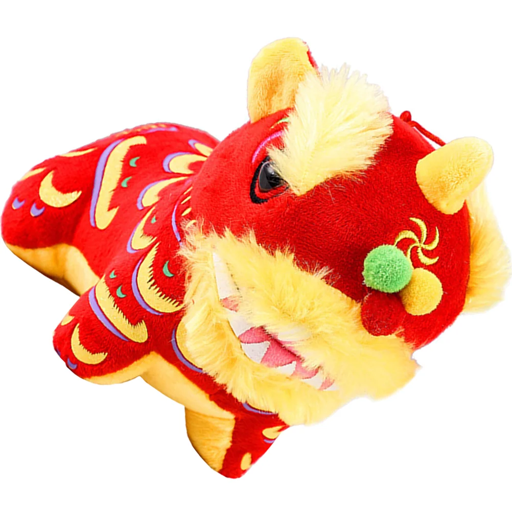 

Plush Chinesestuffed Animal Toy Decor Dance Pillow Ornament Decoration Year New Hugging Room Children Plushies Luck Cute Animals