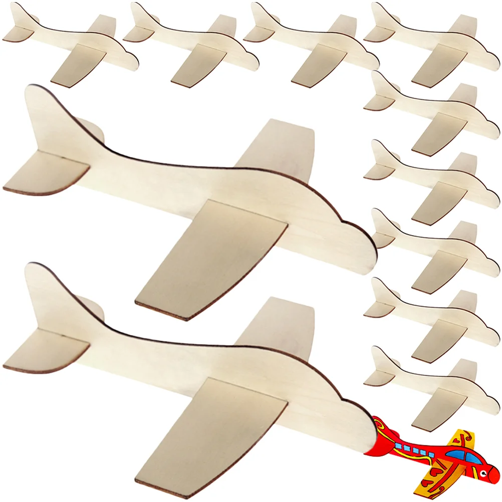 

20 Pcs Blank Wood Aircraft Assemble Plane Toy Airplane Model Kids Toys Brain Teaser Puzzles Assembly Project Manual