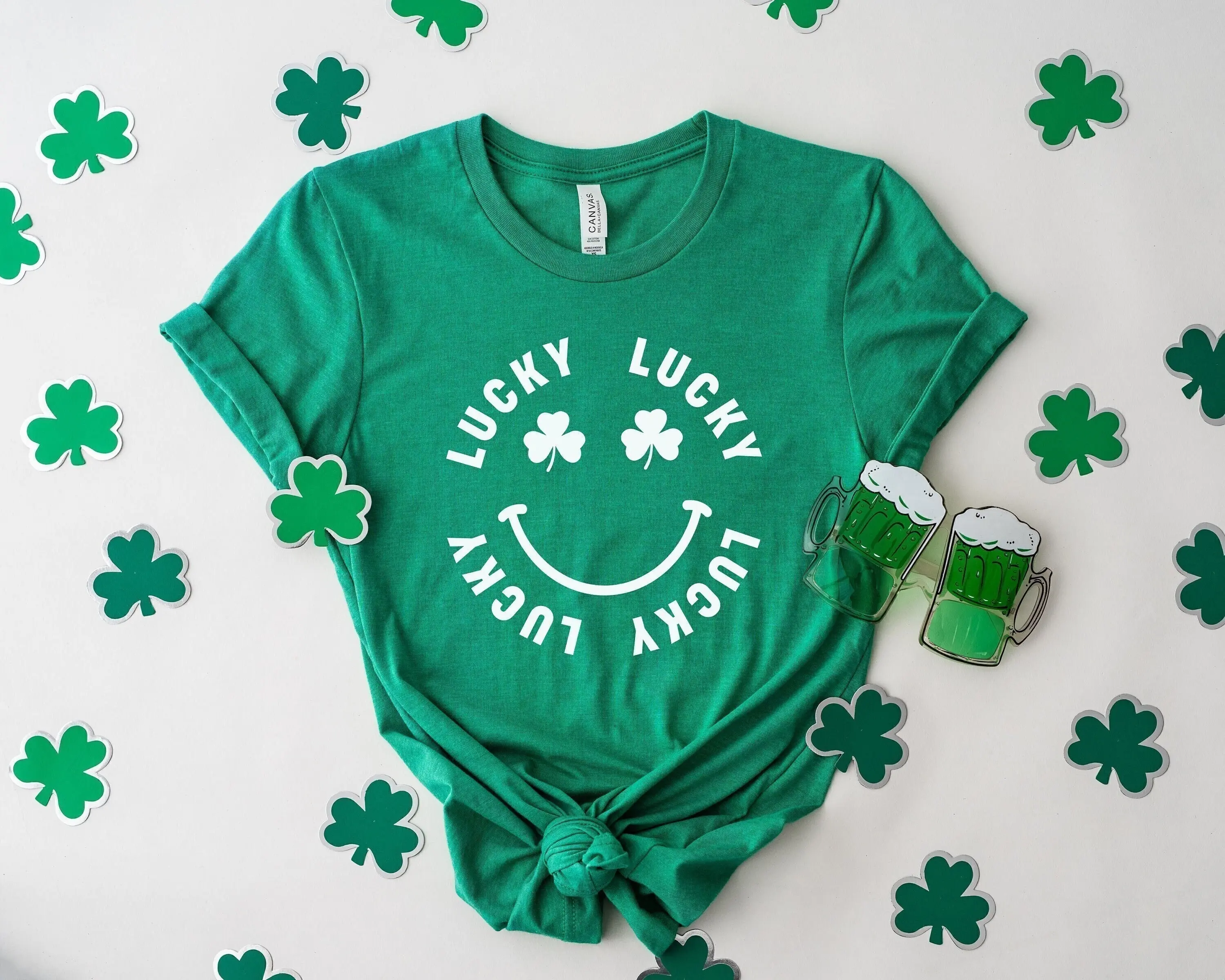 Футболка Lucky Clover свитер ко Дню Святого Патрика 4-листный ирландский женский Pattys