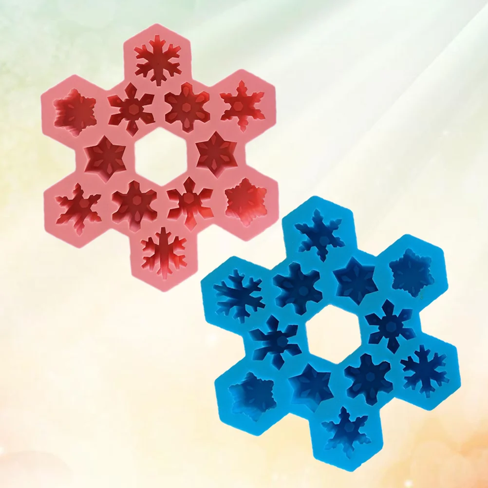

2PCS Snowflake Chocolate Molds Candy Molds Christmas Molds for )