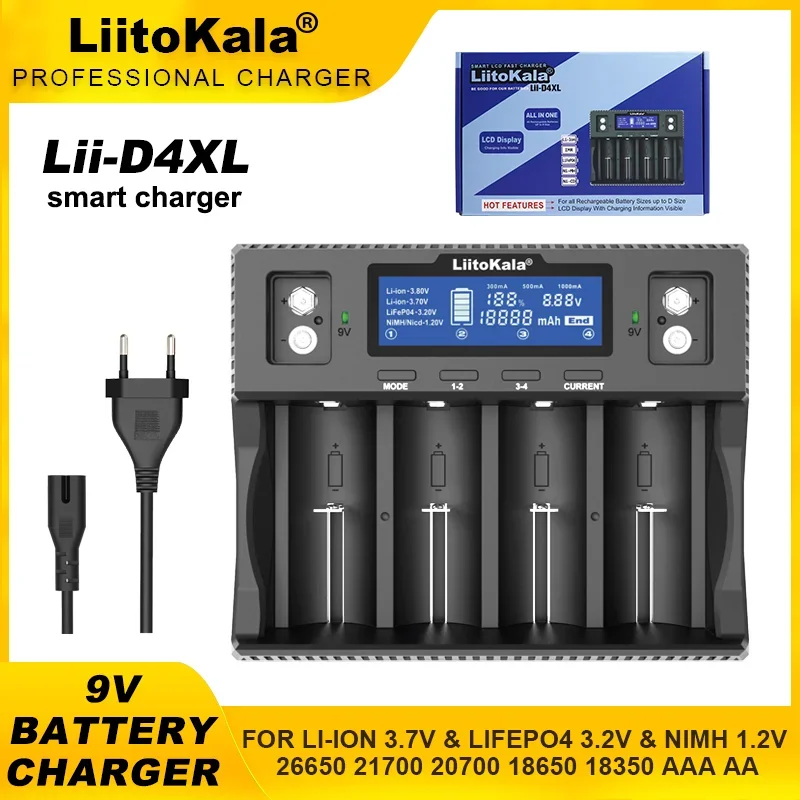 Аккумулятор LiitoKala Lii-D4XL 1-5 шт