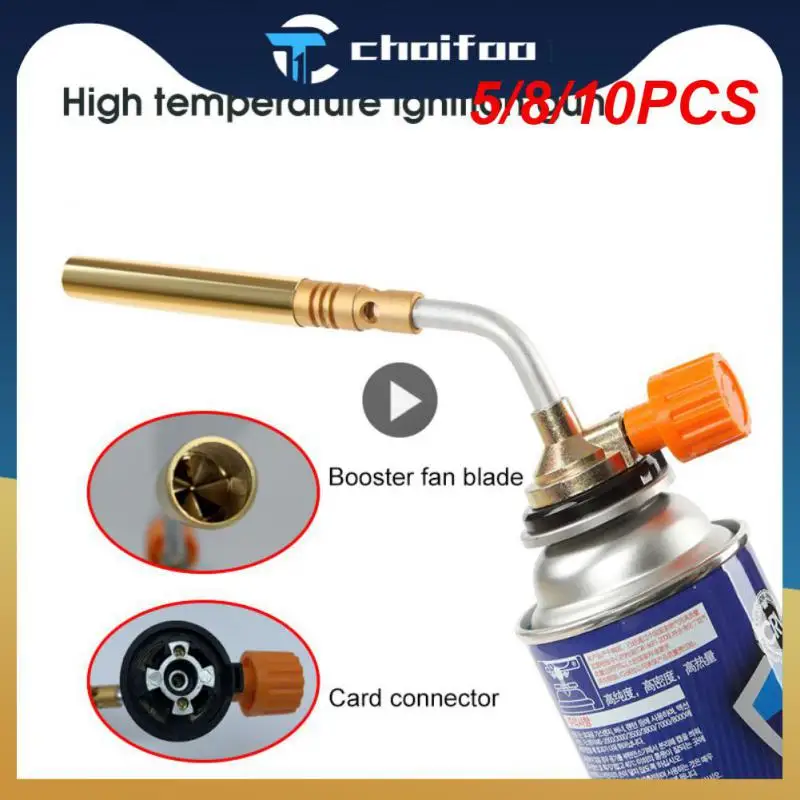 

5/8/10PCS Stainless Steel Spray Gun High Temperature Portable Flame Gun Reliable Outdoor Barbecue Manual Ignition Gun