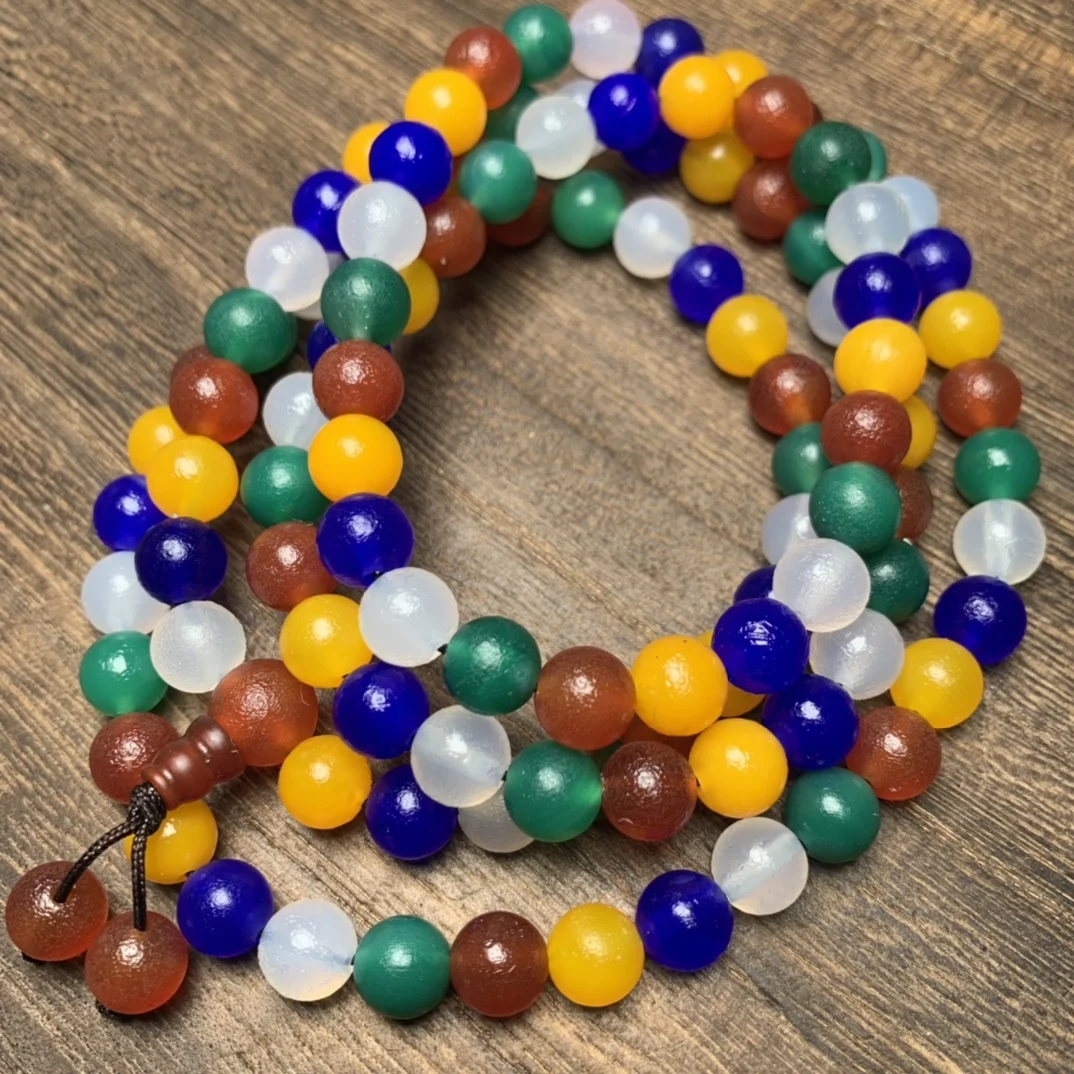 

Natural Agate Colorful Beads Multi-Circle Bracelet Fashion Amulet Women Men Gifts Jade Jewelry Natural Gemstone Chinese Bracelet