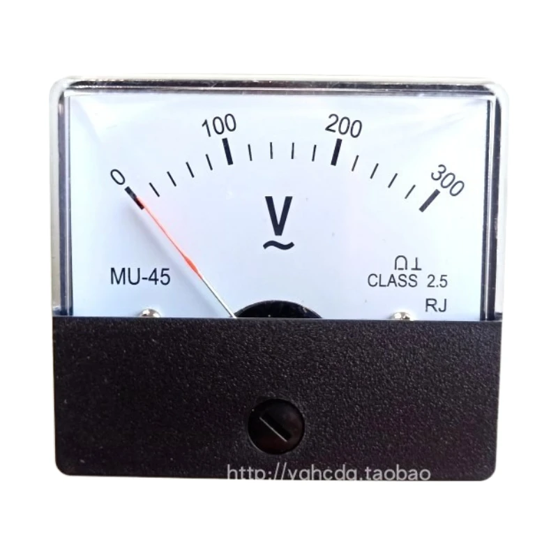 

MU-45 Plastic AC 0-300V Range Analog Voltmeter Voltage Gauge Panel Meter