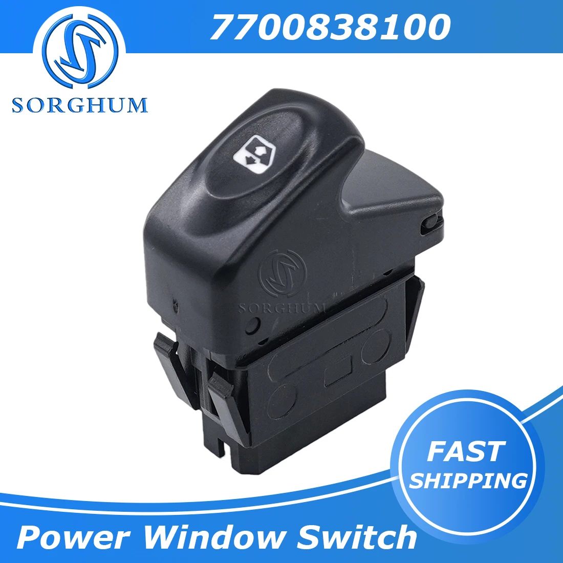 

Sorghum Electric Window Control Switch Lift Regulator Single Control Button For Renault Kangoo Megane Clio 1998-2014 7700838100