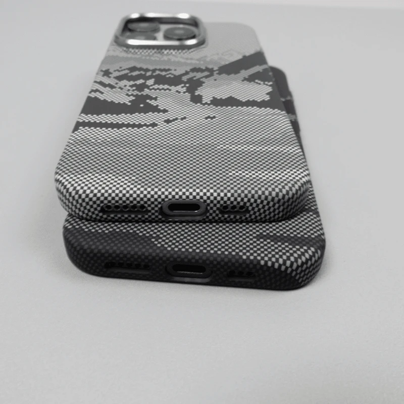 Чехол для телефона Luminous Landscape Relief iPhone с беспроводной зарядкой и линзами из сплава