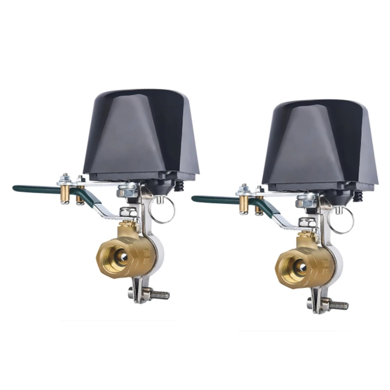 

Best 2X For Tuya Smart Wifi Control Water Valve Gas Valve Compatible For Alexa Google Home Shut Off Controller-US Plug