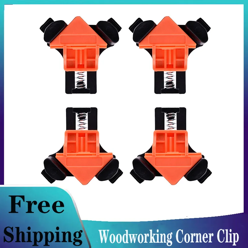 

4 PCS 90° Degree Carpentry Sergeant Furniture Fixing Clips Picture Frame Corner Clamp Woodworking Corner Clip Joinery Clamp