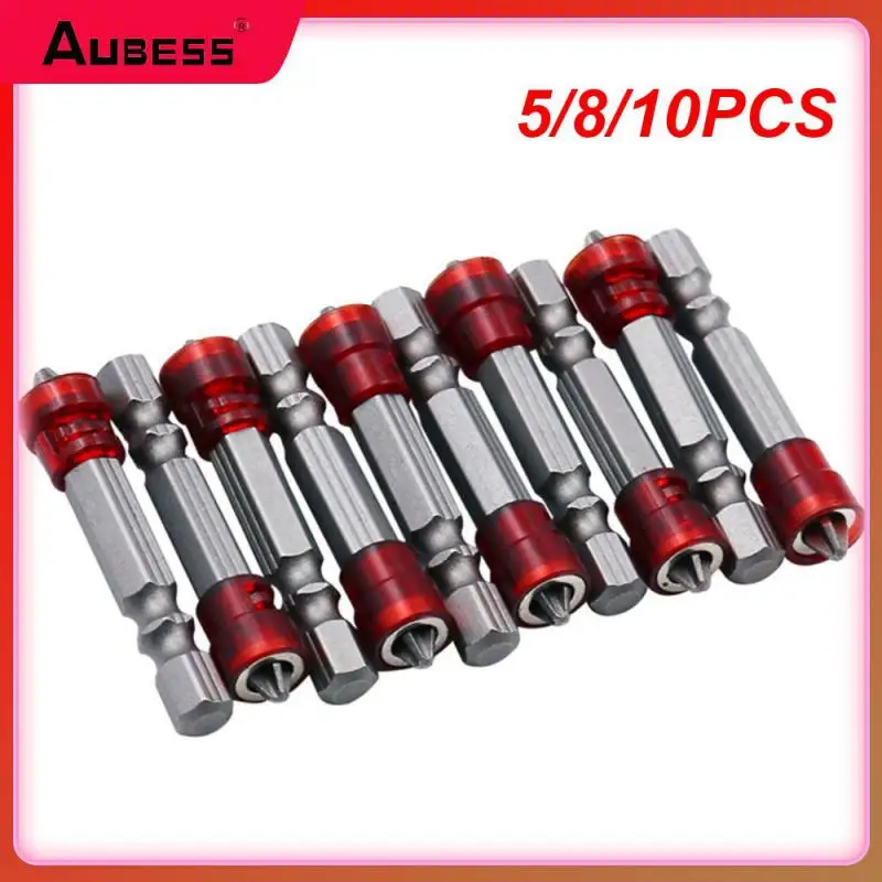 

5/8/10PCS Electric Screw Cutting Cross Head Wind Screwdriver Bit Magnetic Coil Single Cross Electric Tool Accessories