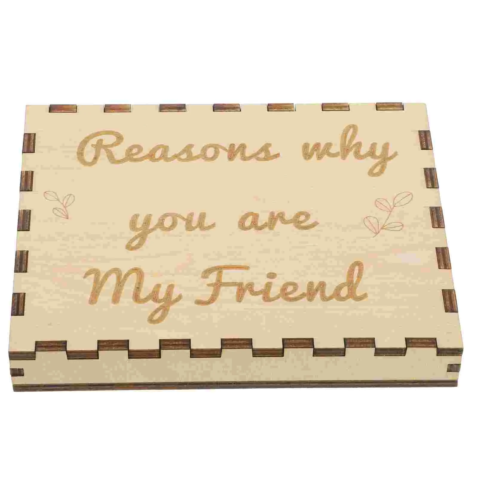 

Jewelry Box Friendship Gifts Party Favor Container Heart Shape Wood Sign Love Thanks