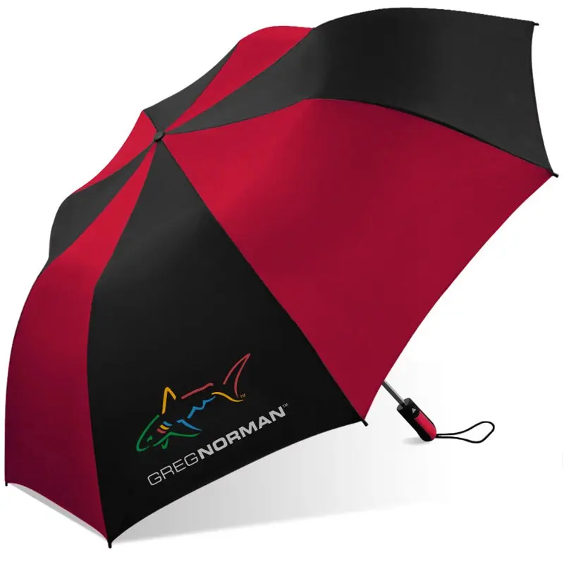 

Two person folding umbrella