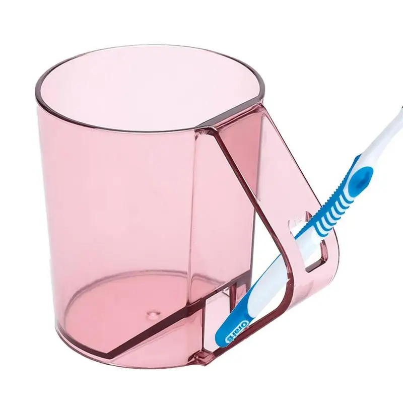 

Чашка для чистки зубов с держателем для зубных щеток может вместить несколько типов для ванной комнаты, общежития, отеля, дома, легко мыть и сушить