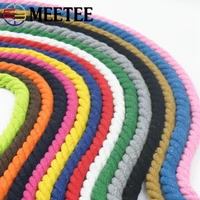 8meters 100 cotton 10mm 3 shares twisted cords woven rope string diy bag drawstring belt strap decor accessories ky338