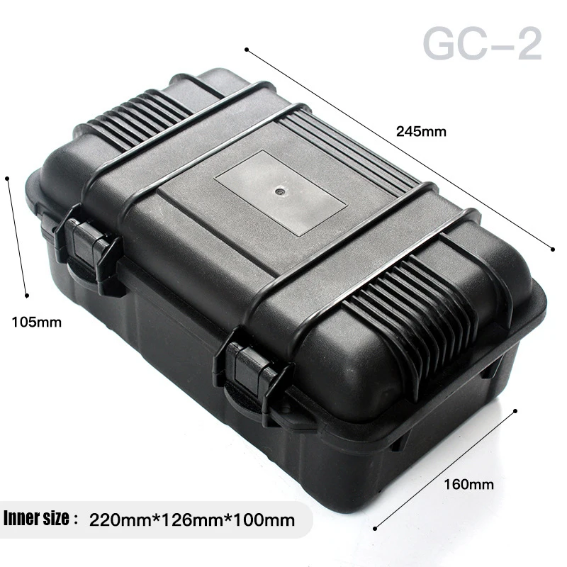 245*160*105mm ToolBox Safety Equipment Instrument Case Portable Dry Tool Box Waterproof Shock-proof Tool Case with Sponge