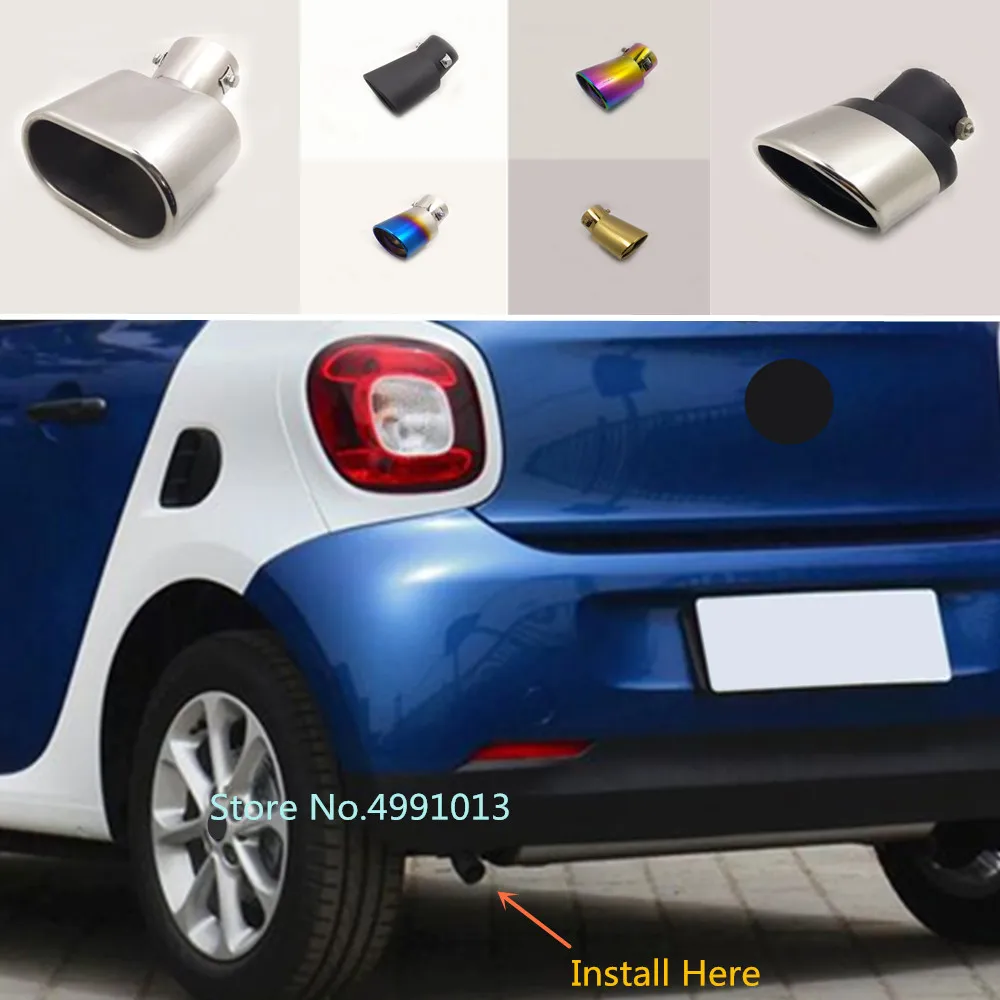 

1 шт., глушитель для выхлопной трубы для Benz Smart Forfour 2016 2017 2018