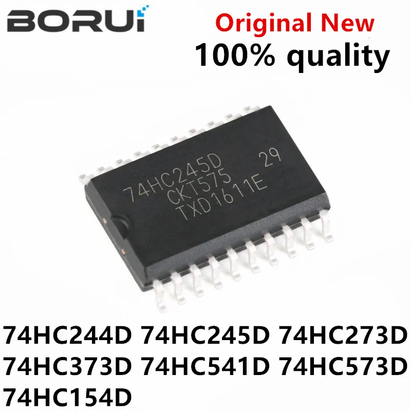 74HC244D 74HC244 SN74HC244DWR SOP-20 74HC245D 74HC245 74HC273D 74HC373D 74HC154D 74HC541D 74HC541 74HC573D 74HC574D, 10 шт.