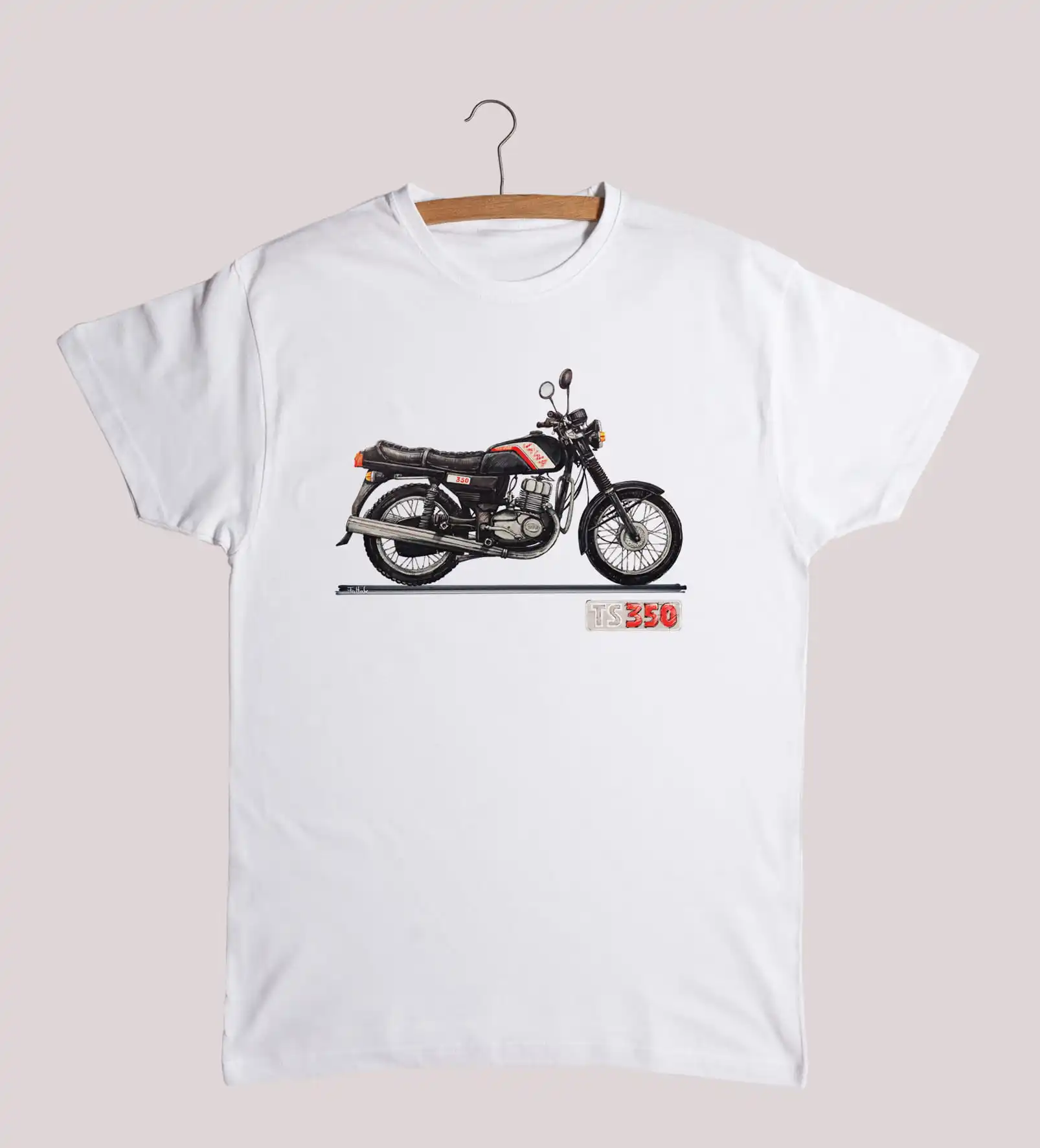 Классическая мотоциклетная футболка Jawa 350, Чехословакия Летняя Хлопковая мужская футболка с коротким рукавом и круглым вырезом, Новинка (art.: 3920ba5057cdc) - 3920ba5057cdc