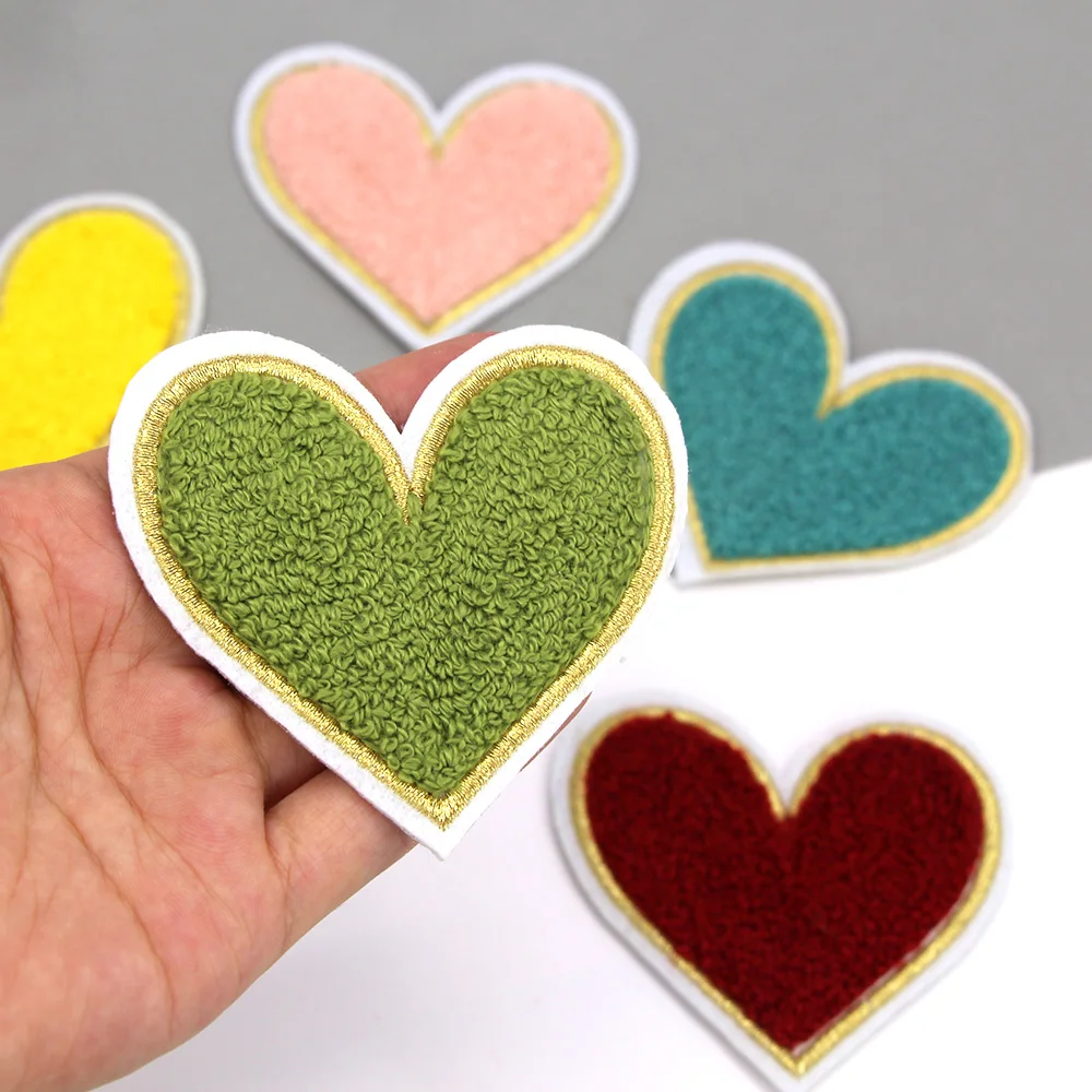 1 шт. нашивки с вышивкой в виде сердца на одежде нашивка из синели для одежды 6