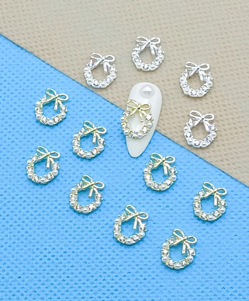 10pcs Japanese New Hot Selling Alloy Manicure Jewelry Nail Decoration Butterfly Garland Jewelry Wearing Nail Ornament Wholesale images - 6