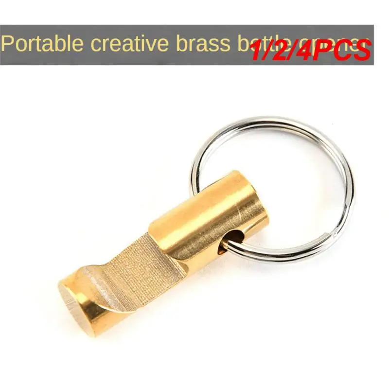 

1/2/4PCS Pocket Cylindrical Beer Bottle Opener Zinc Alloy Creative Mini Key Chain Outdoor Camping Portable Kitchen Tools Gadgets