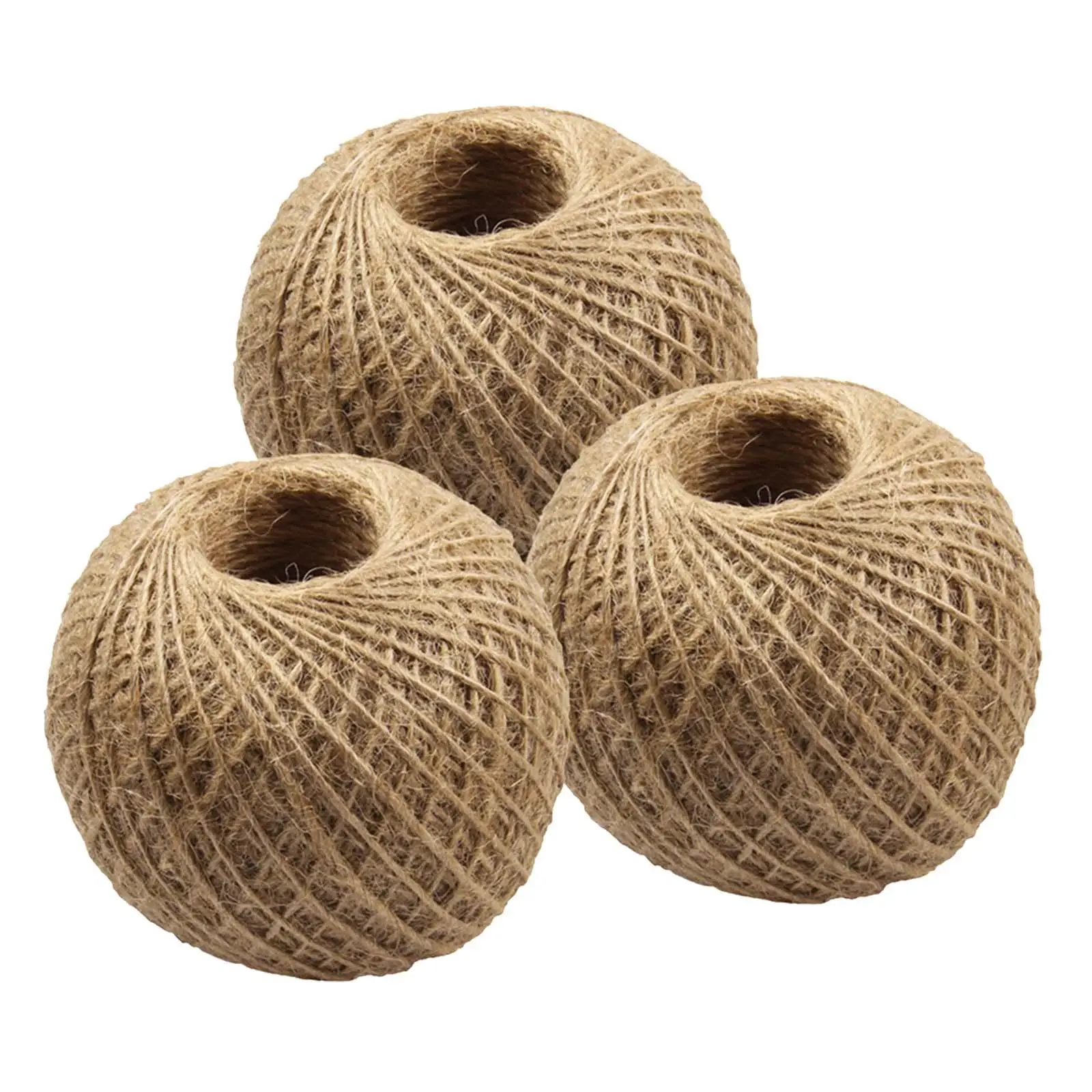 

3x Wedding Gift Wrap Decorative String 80M 2mm Hemp Cord Jute Rope String for Artworks Gardening Industrial Packing Materials